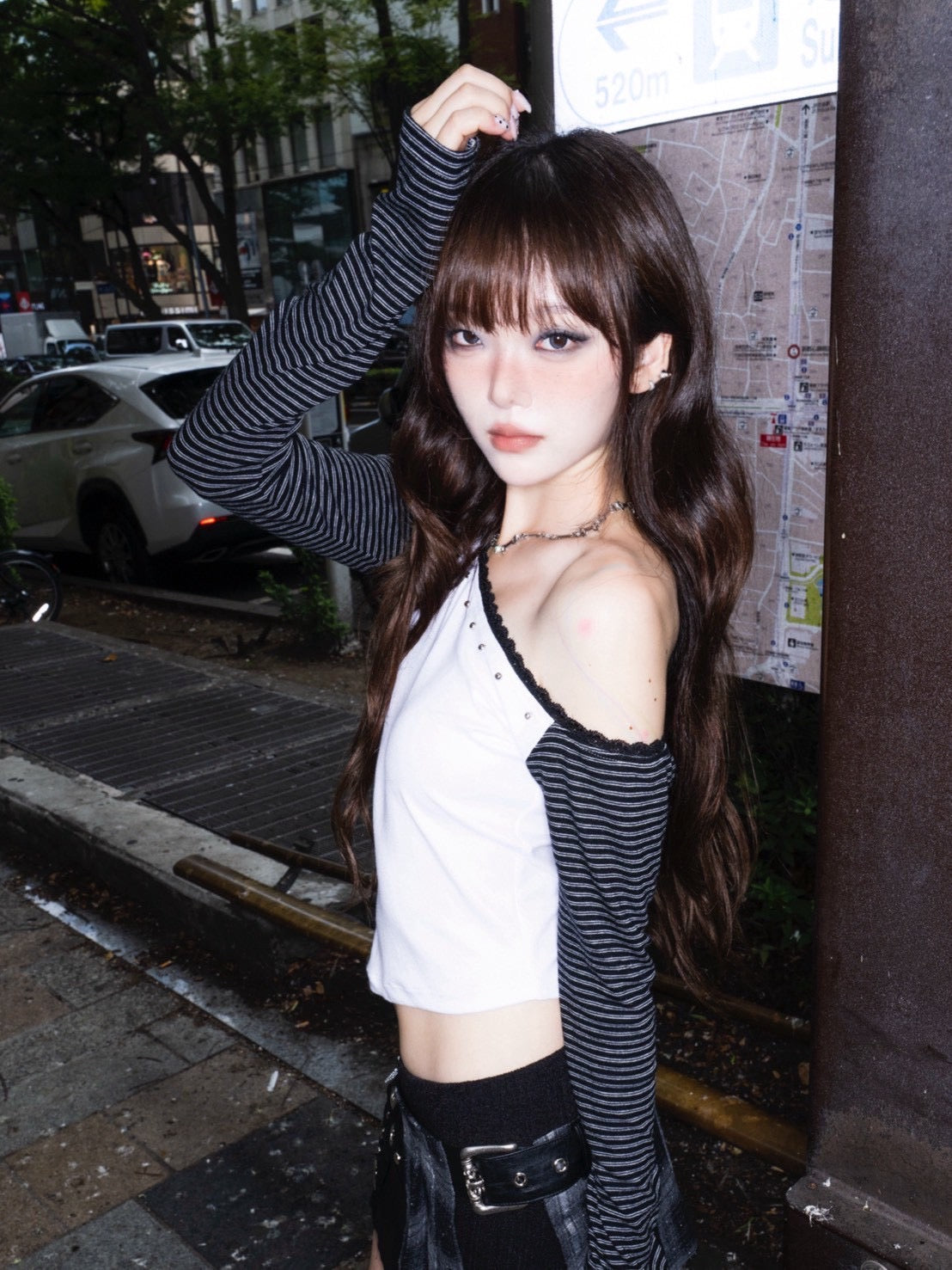 1/2 20:00発売【CHERRYQUIRI】CQ patch stud one shoulder