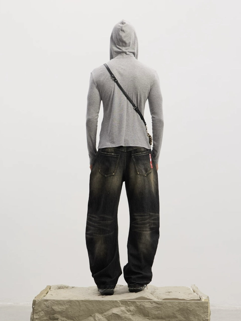 【DND4DES】Patchwork Hooded T-shirts /【ディーエヌディーフォーデス】ロゴグラフィックフード長袖Tシャツ