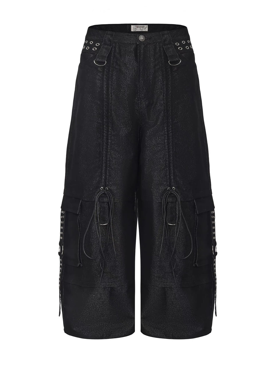 【DND4DES】Drawn Silver Silk Sharp Dance Pants /【ディーエヌディーフォーデス】ベルトシャーリングデニムパンツ