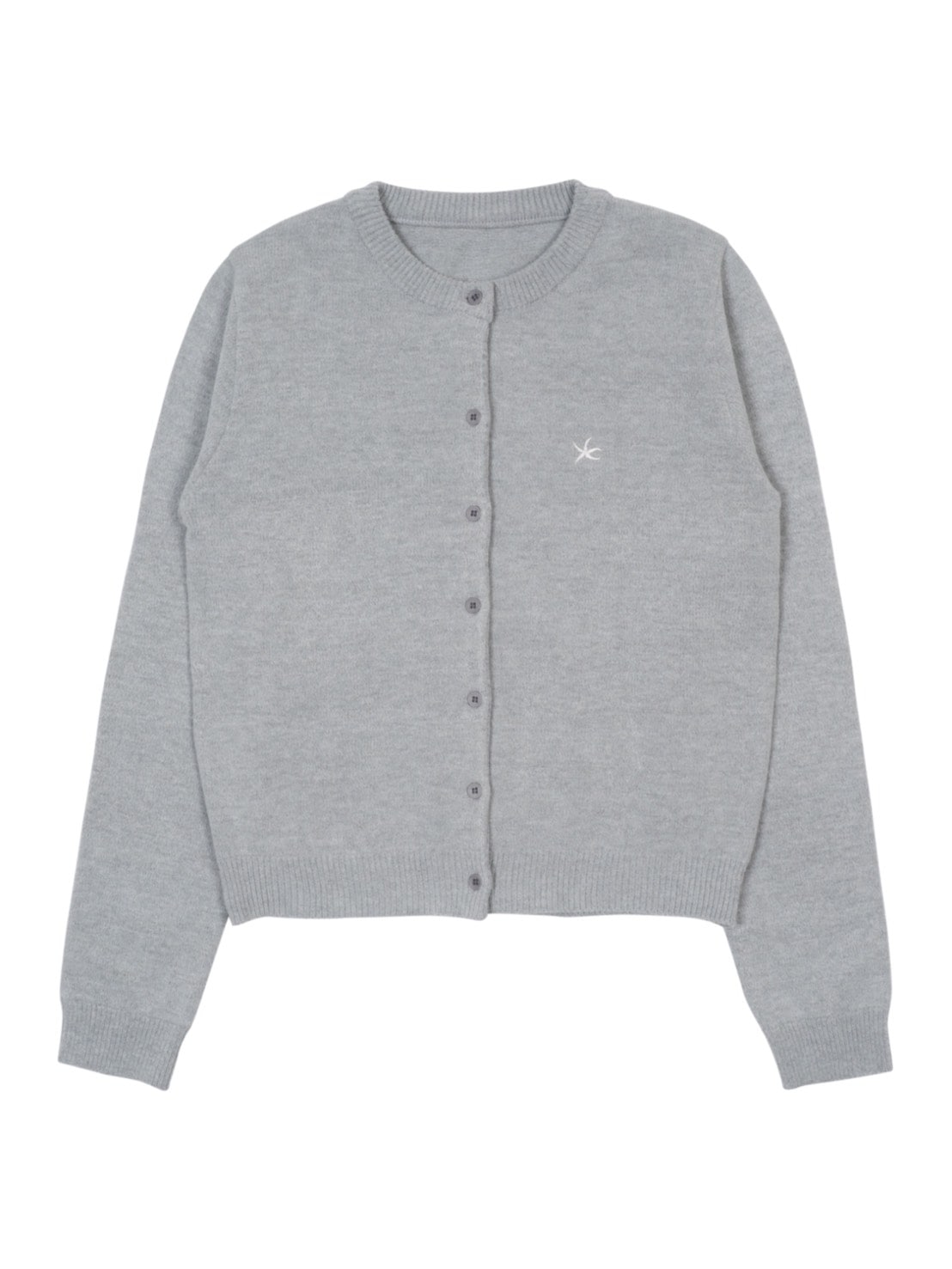 【THECOLDESTMOMENT】TCM mini logo knit cardigan