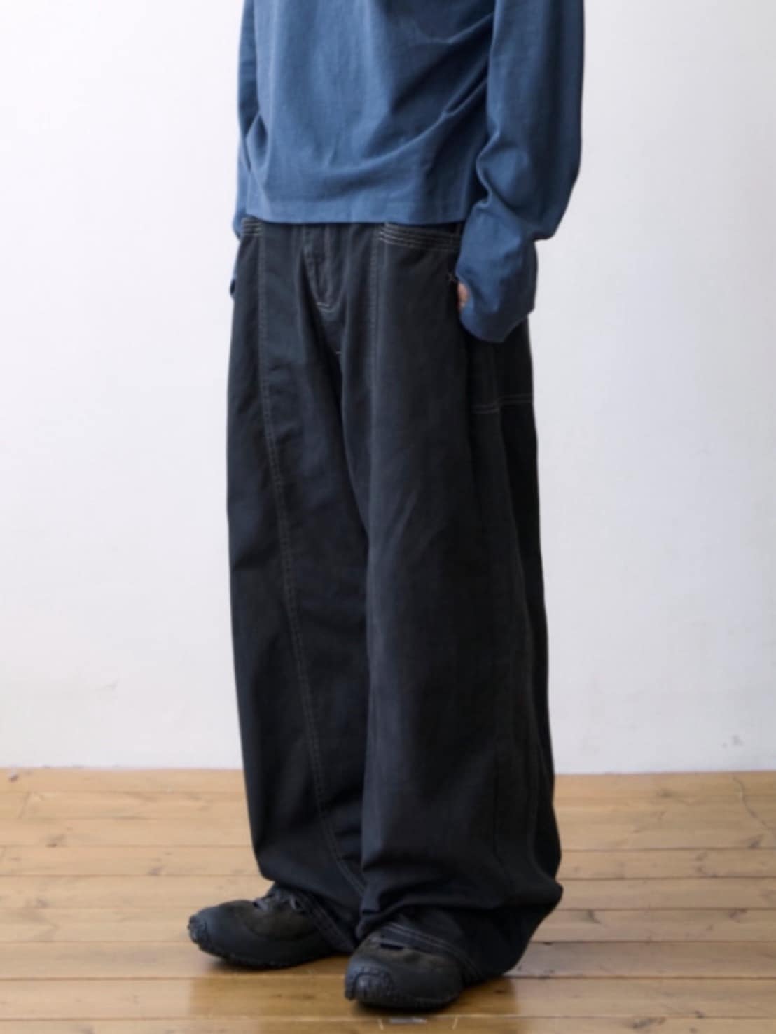 【THECOLDESTMOMENT】TCM stitch cargo pants