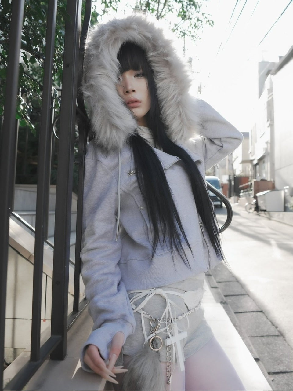 12/20 20:00発売【NOT KNOWING】RIDER FUR HOOD ZIP UP /【ノットノーイング】ライダーファーフードジップアップスウェット