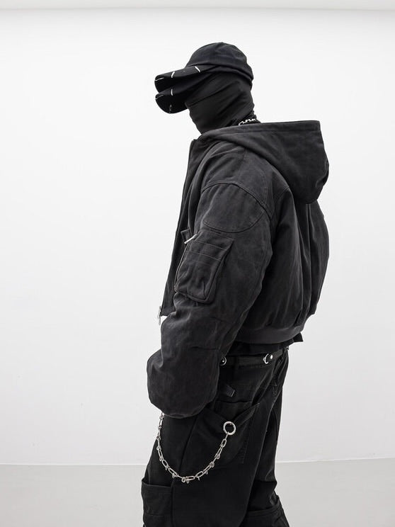 【roaringrad】WASHED HOOD BOMBER