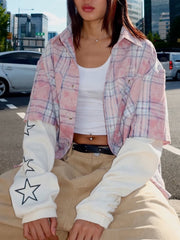 【IFEELLUCKY】Double layered waffle check shirt