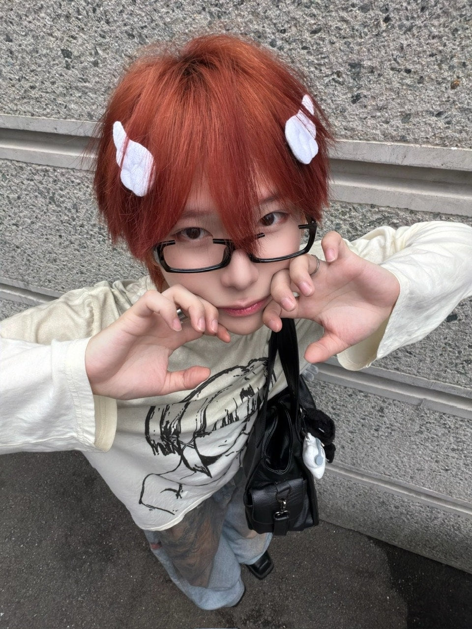 国際配送【LUV CODE】anime print long sleeve tee (2color)