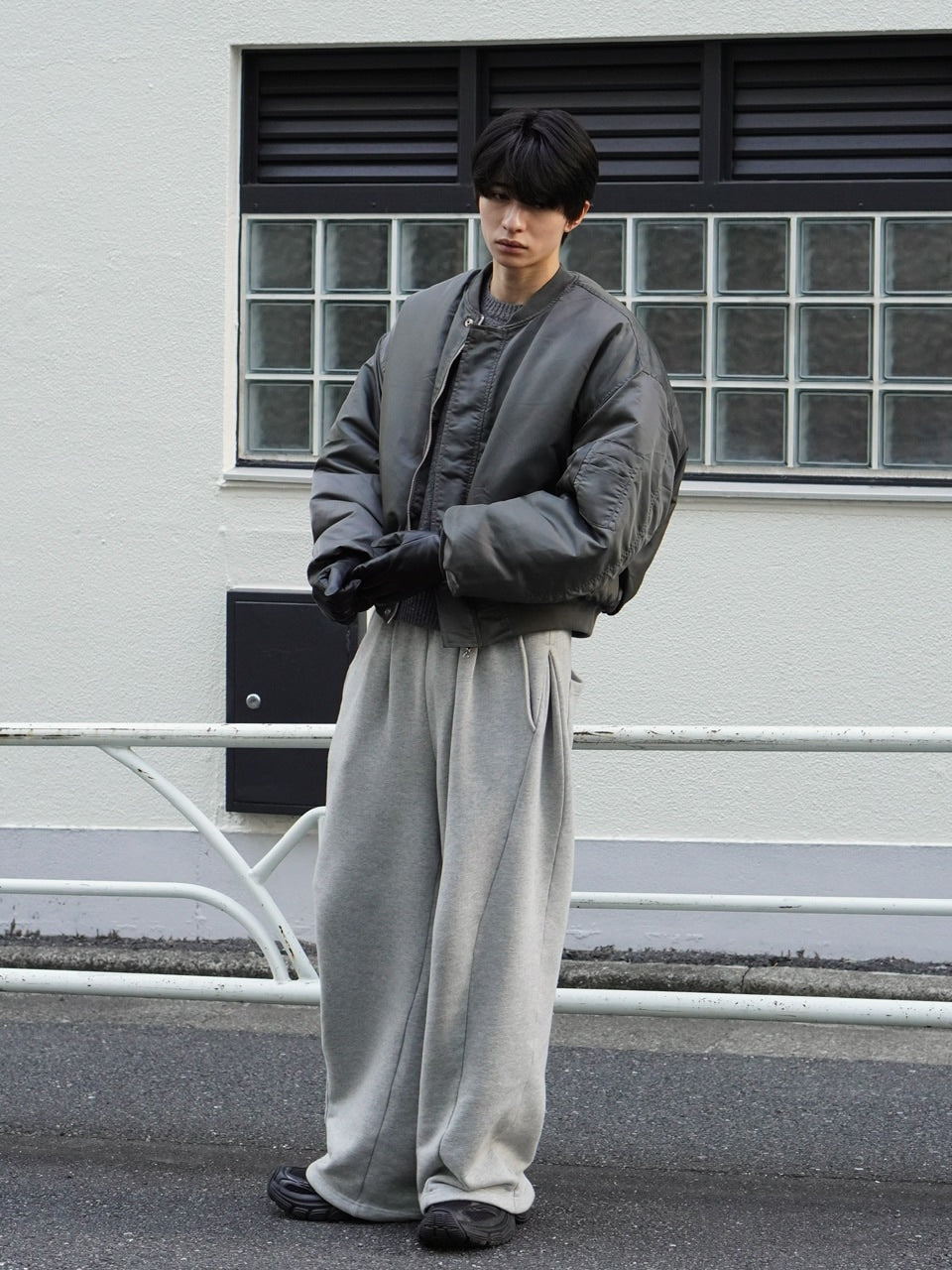 東京店WEB限定受注制【Chikashitsu +】cropped ma-1 jacket / 【チカシツプラス】クロップドエムエーワンジャケット (2color)