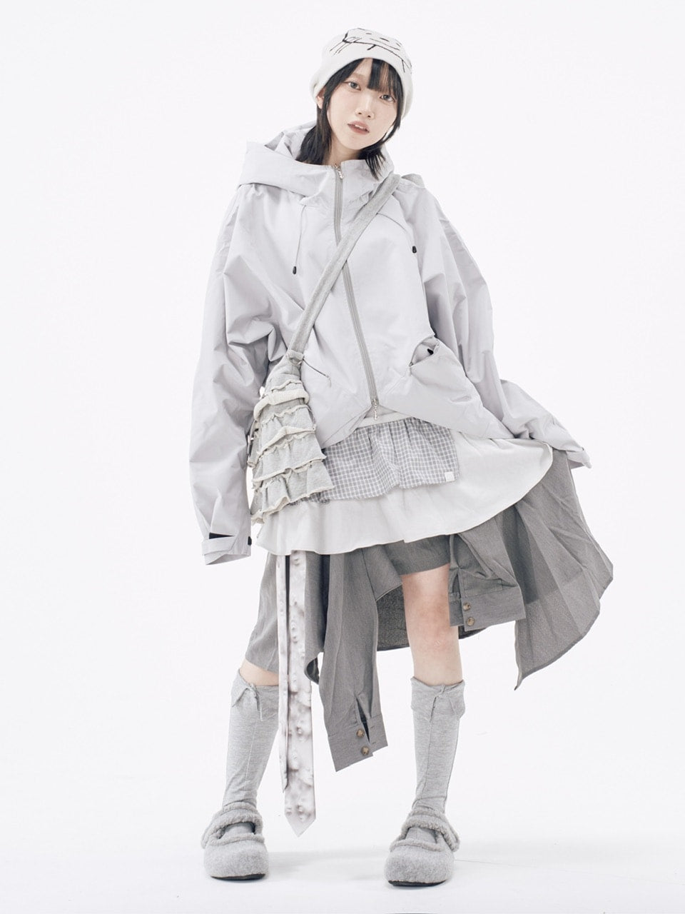 国際配送【Nerd out XU】fur mary jane flat shoes / 【ナードアウトエックスユー】ファーメリージェーンフラットシューズ (3color)