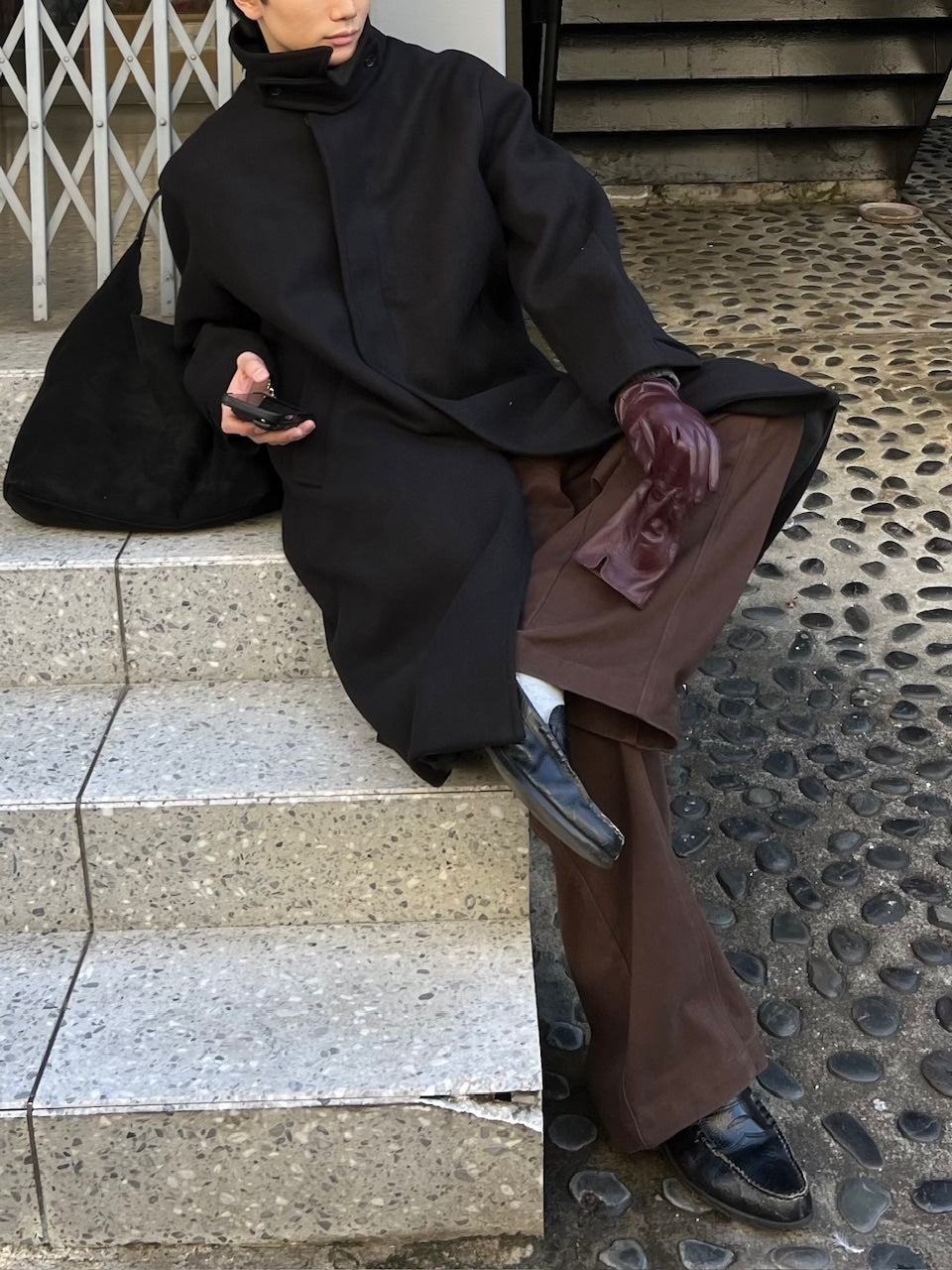 東京店WEB限定受注制受注制【Chikashitsu +】leather gloves (2color