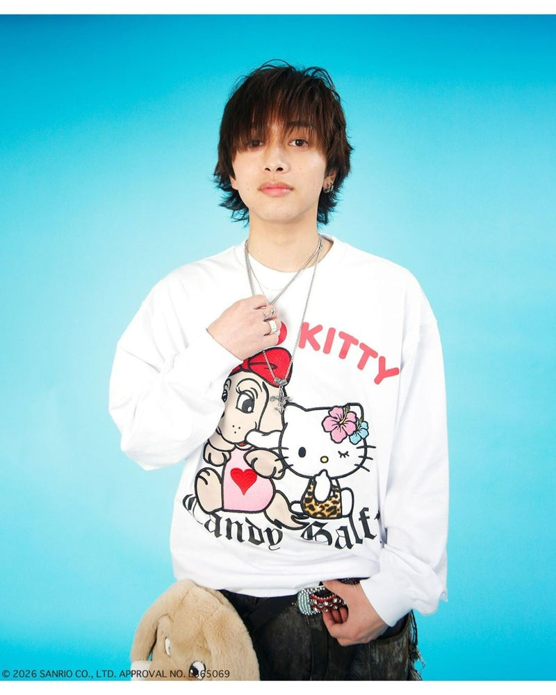【GALFY×KITTY】キティガルTee / 【ガルフィー×キティー】プリント長袖Tシャツ