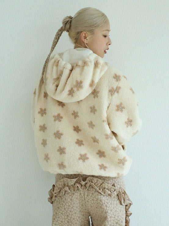 12/21 20:00 発売【Uglyshadow】FLOWER FUR JUMPER