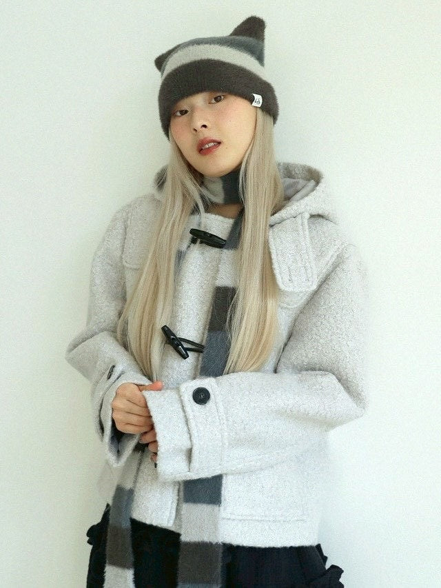12/21 20:00 発売【Uglyshadow】CURLY DUFFLE COAT
