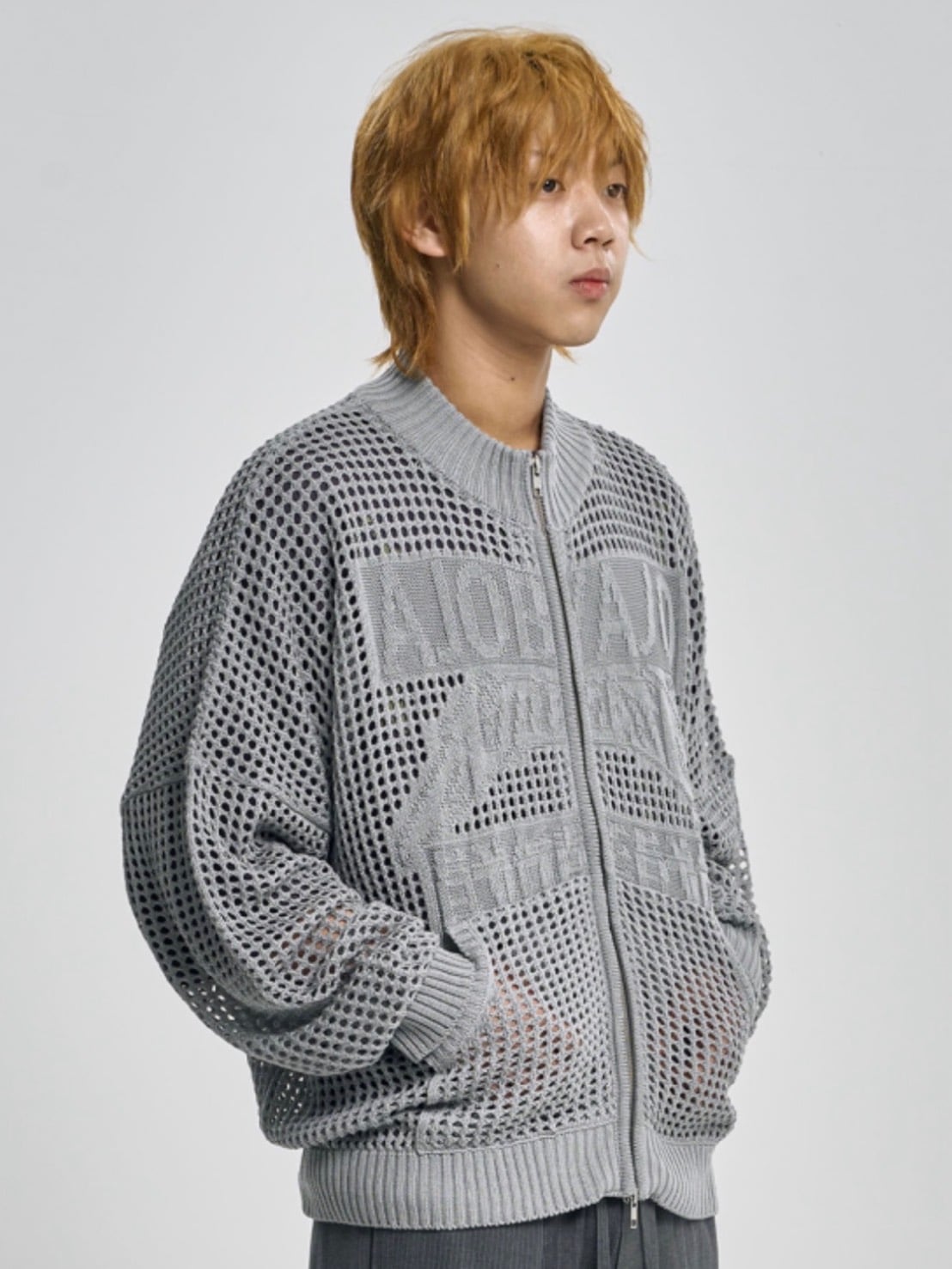 着画、物撮りまだ【AJOBYAJO】Total Logo Drop Needle Zip-Up