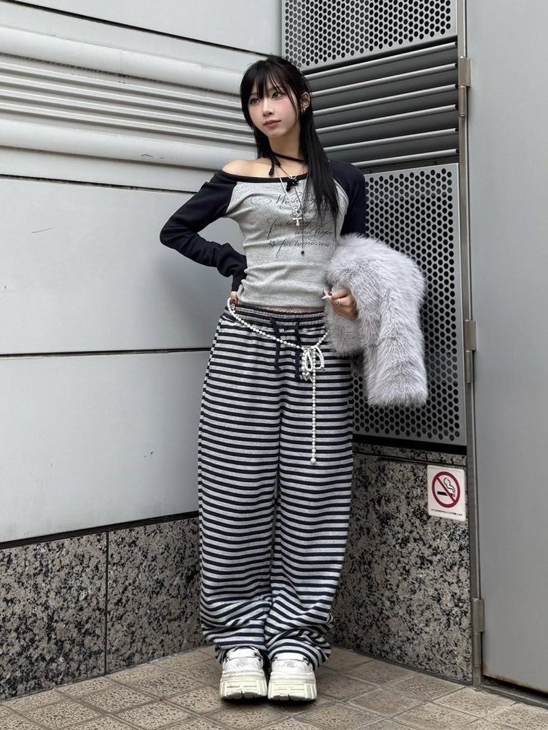 【nmtc +】lettering raglan sleeve tee 【エヌエムティーシープラス】レタリングラグラン長袖Tシャツ (3color)