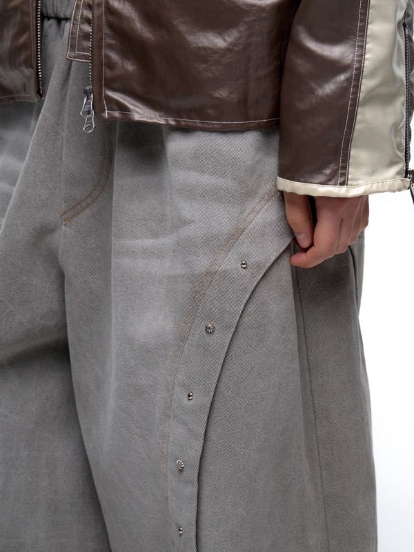 【RSSC】CURVED INCISION BALLOON DENIM PANTS