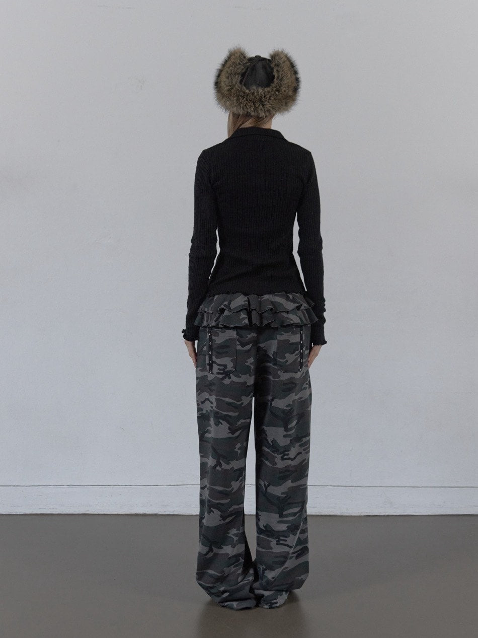 【SETUP‐EXE】SNAP GOLGI SHIRT / 【セットアップエグゼ】ボタンニット長袖シャツ