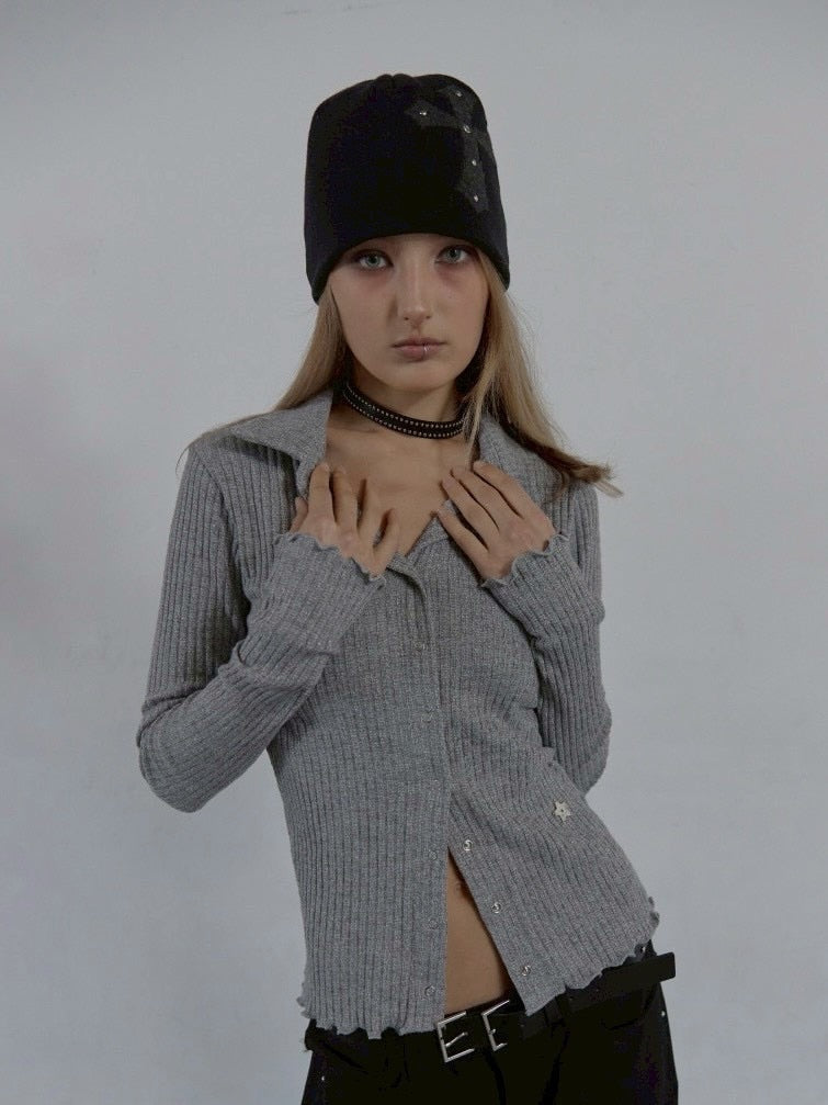 【SETUP‐EXE】CROSS STUDDED BEANIE / 【セットアップエグゼ】クロススタッズビーニー