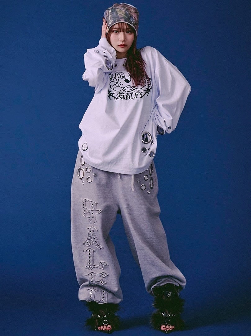 GALFY】穴あきPUNCH ロンTEE / 【ガルフィー】穴あきPUNCH ロンTEE