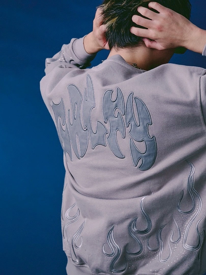 【GALFY】ファイヤーピカピカスウェット / 【ガルフィー】ファイヤーピカピカスウェット