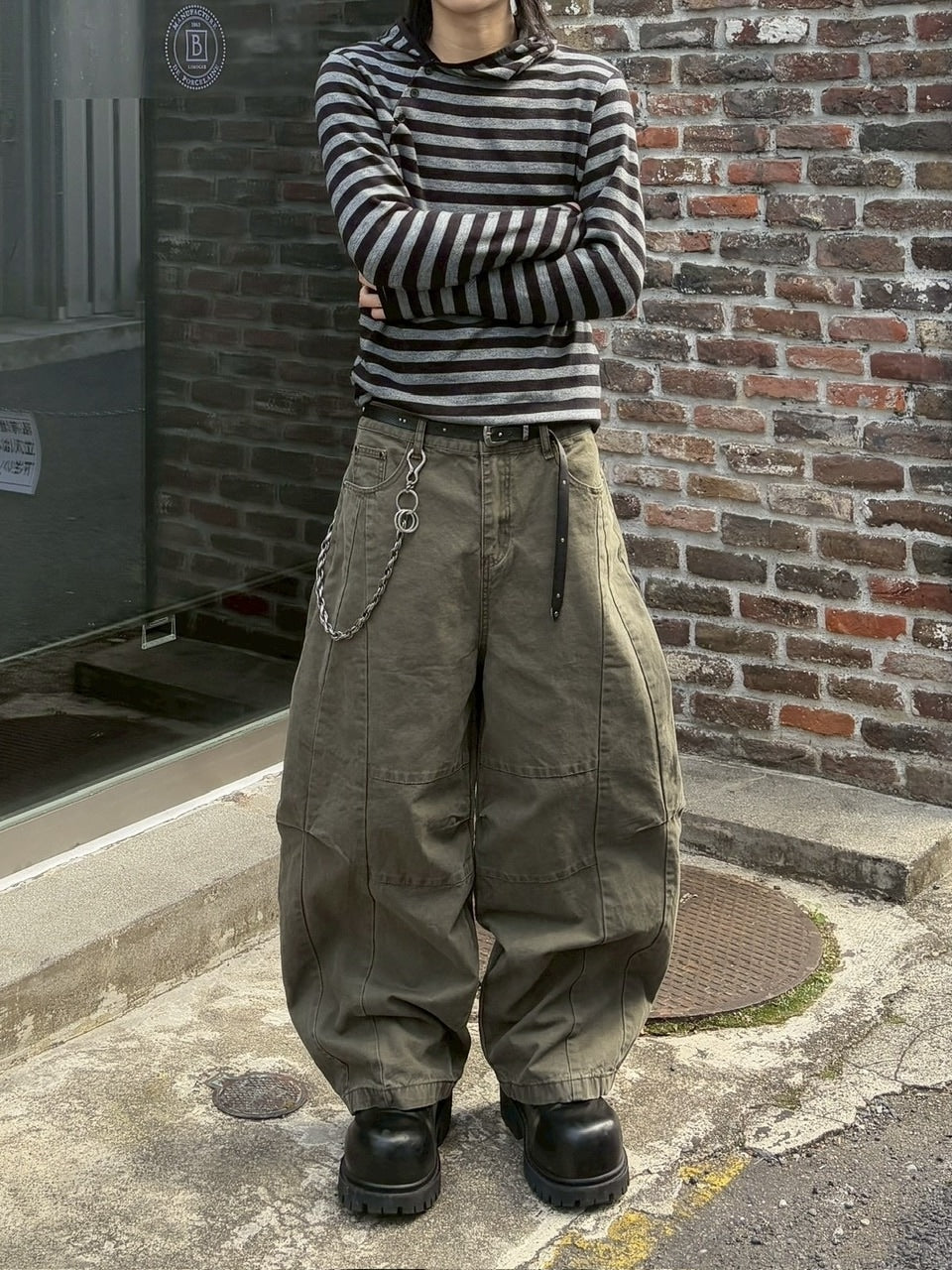 受注制【youll】cotton curve pants (2color)