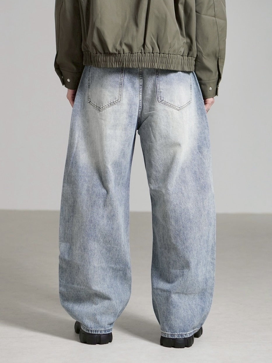 受注制【Chikashitsu +】brush wide leg denim pants / 【チカシツプラス】ブラッシュワイドデニムパンツ (3color)