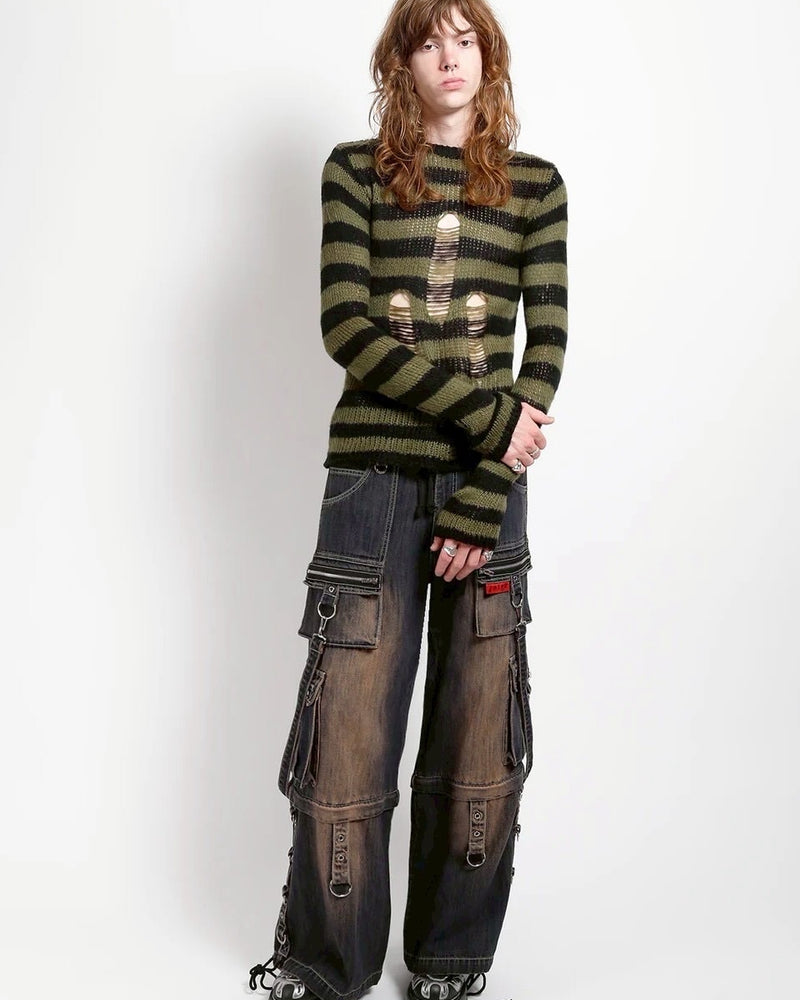 【TRIPP nyc】ZIP LOCK PANT DIETY WASH[JM896DR] / 【トリップ ニューヨーク 】2wayボンテージウォッシュデニムパンツ