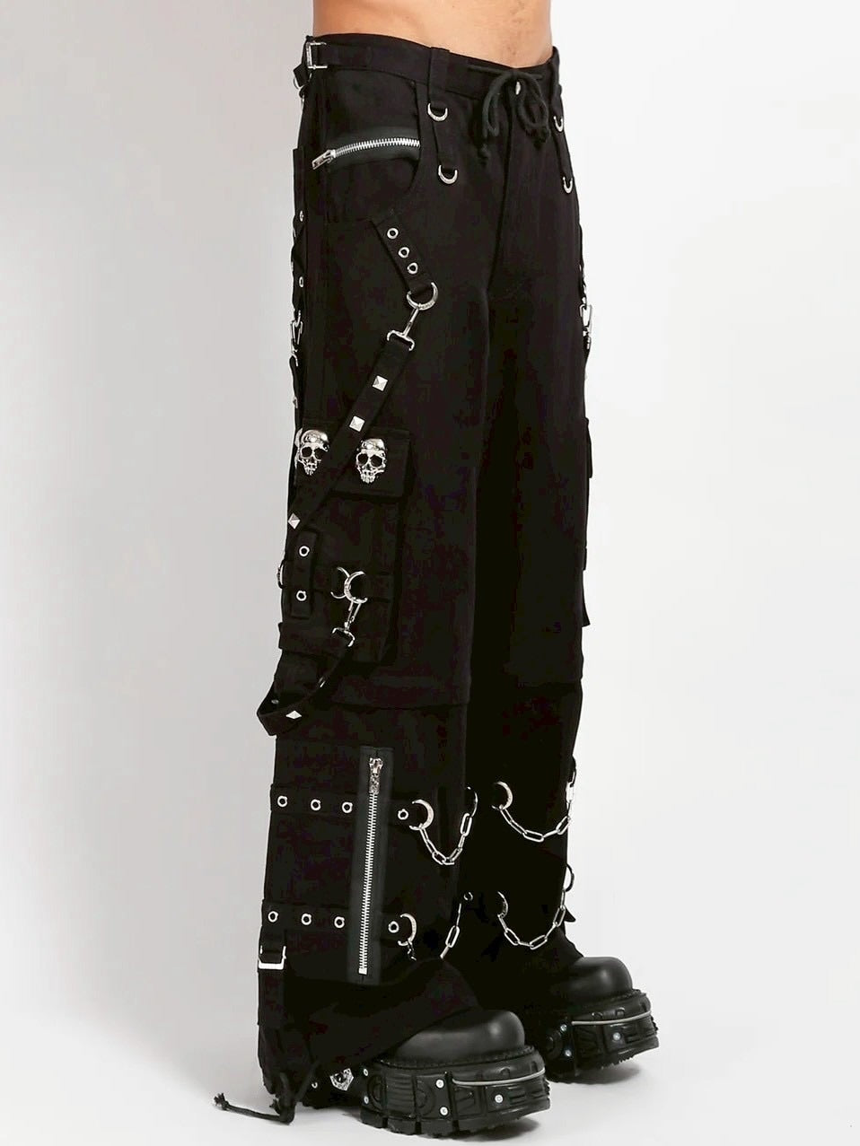 【TRIPP nyc】SKULL STUD DENIM DARK STREET PANT[BD3691M] / 【トリップ ニューヨーク 】ボンテージスカルスタッズデニムパンツ