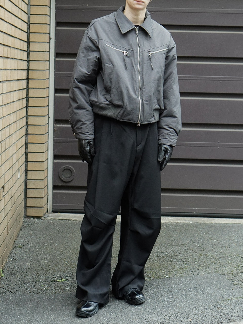 東京店WEB限定受注制【Chikashitsu +】biker short jacket (3color