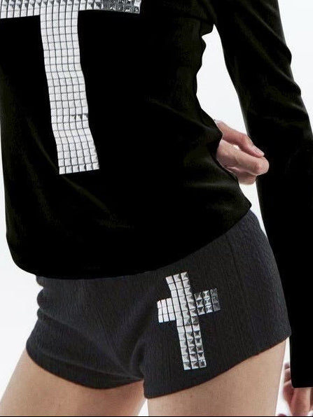 【KAIYA】silver cross short pants