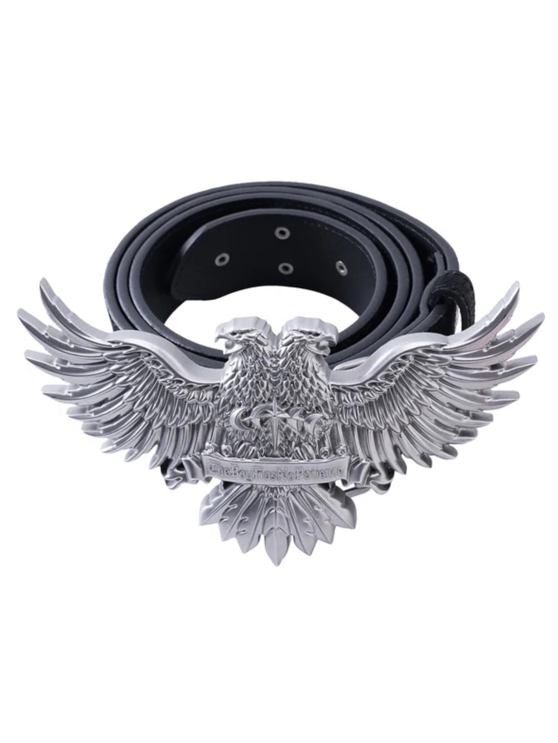 【The Boy Has No Patience】TBHNP LUMINOUS DAWN DOUBLE-HEADED EAGLE CRACKED BELT / 【ザボーイハズノーペーシェンス】ダブルヘッドイーグルベルト