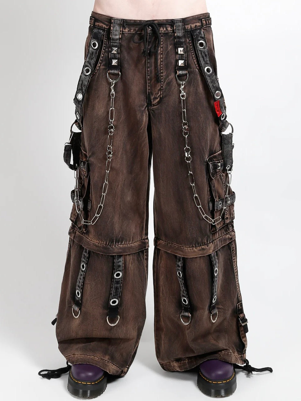 【TRIPP nyc】POWER WASH PANT[AF7245MB] / 【トリップ ニューヨーク 】ボンテージストラップウォッシュワイドデニムパンツ