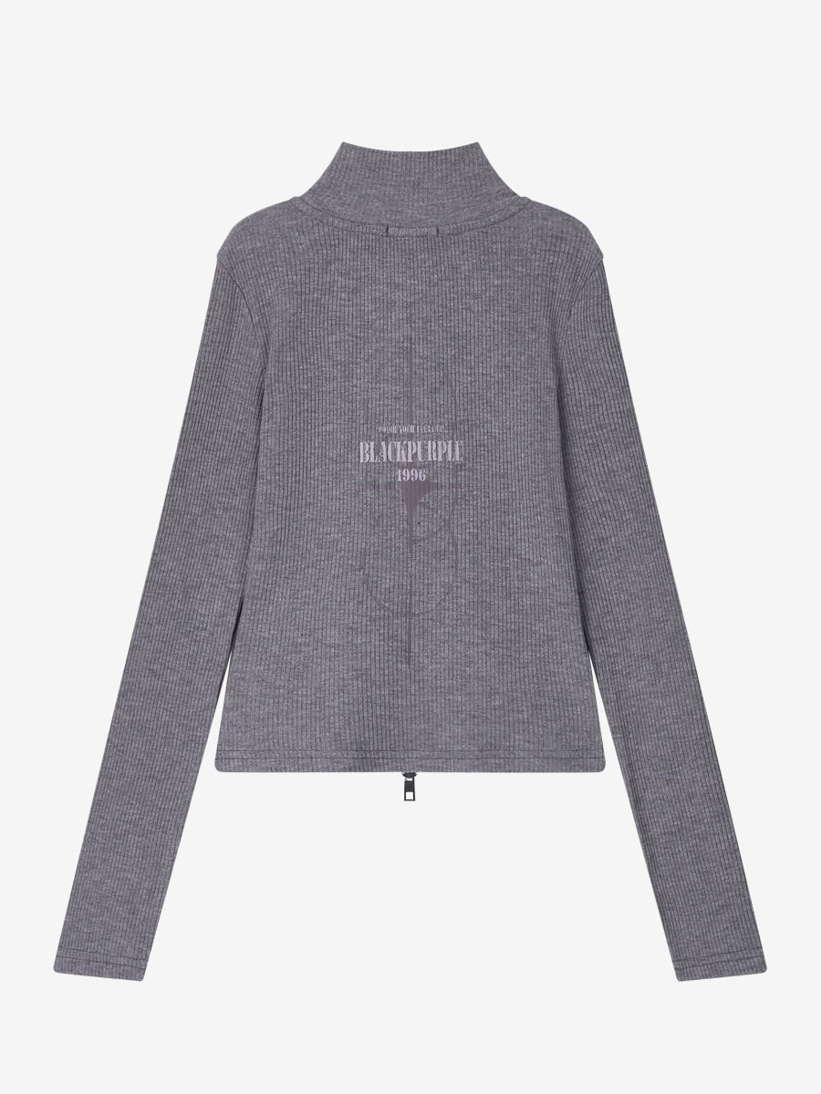 【BLACK PURPLE】Contour Skin Zip-Up