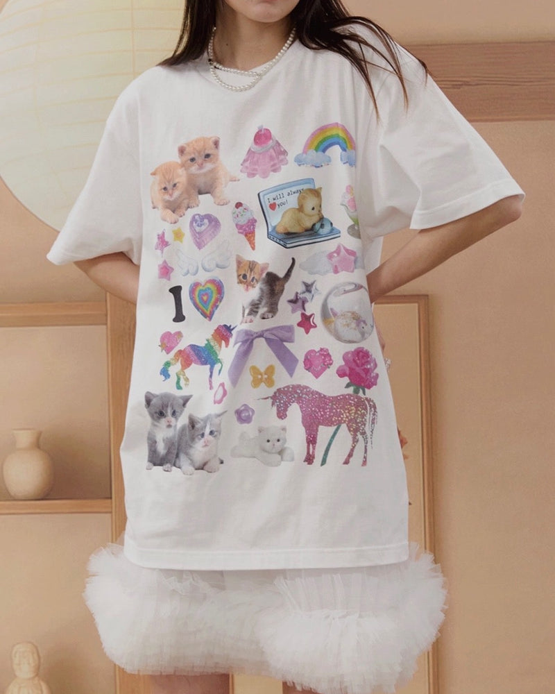 身長まだ【HURJABOYACC】PET T-SHIRTS S4