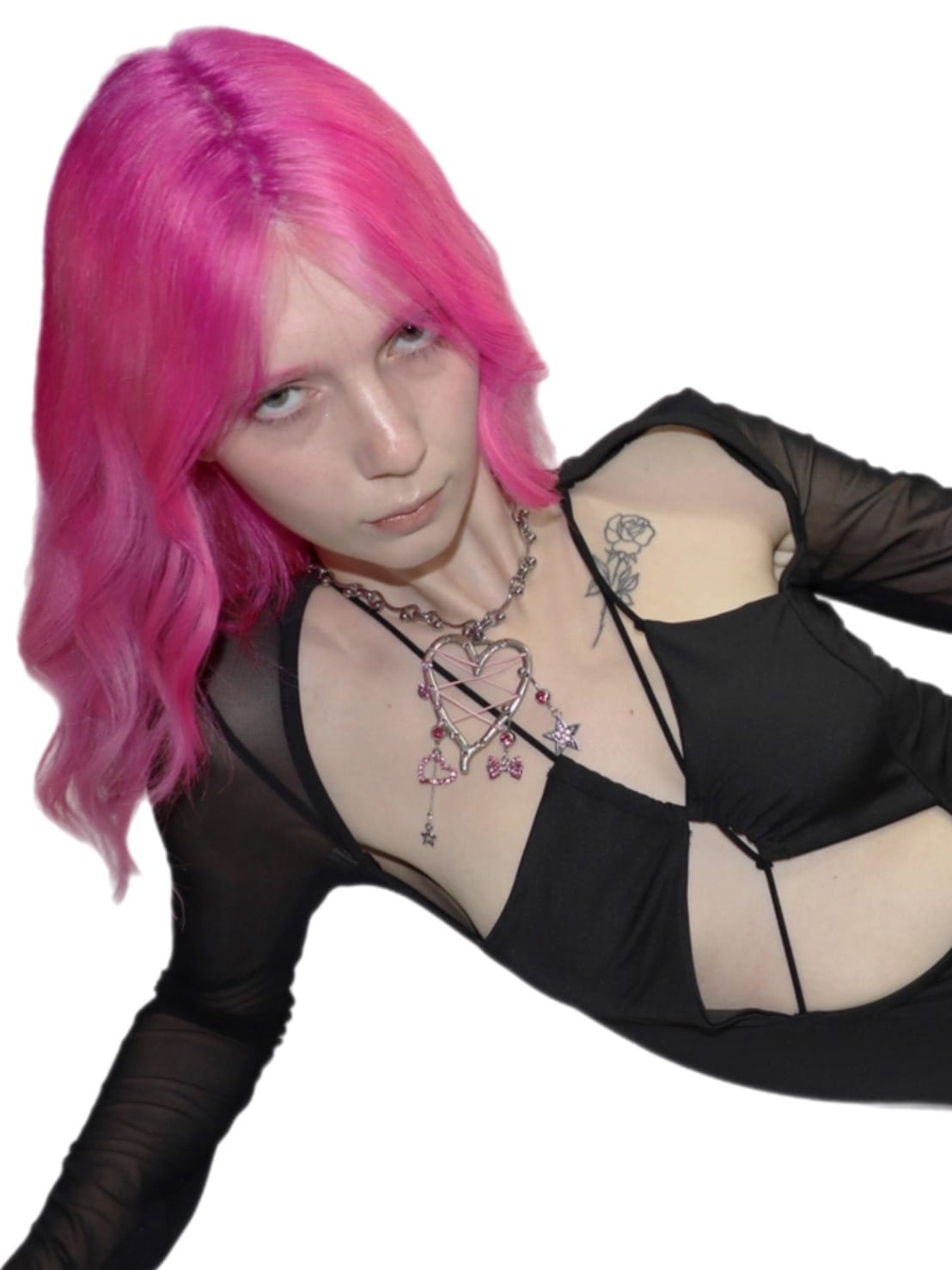 【HURJABOYACC】VINTAGE HEART WITH PIERCINGS NECKLACE