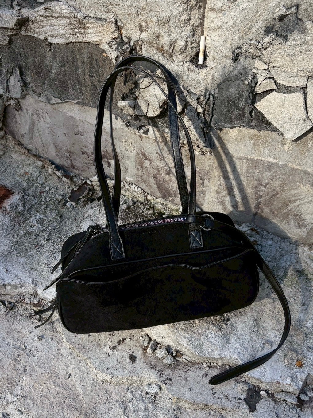 受注制【youll】suede baguette bag (2color)