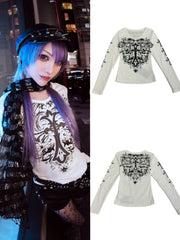 国際配送【BABY09】 vintage cross stone long sleeve