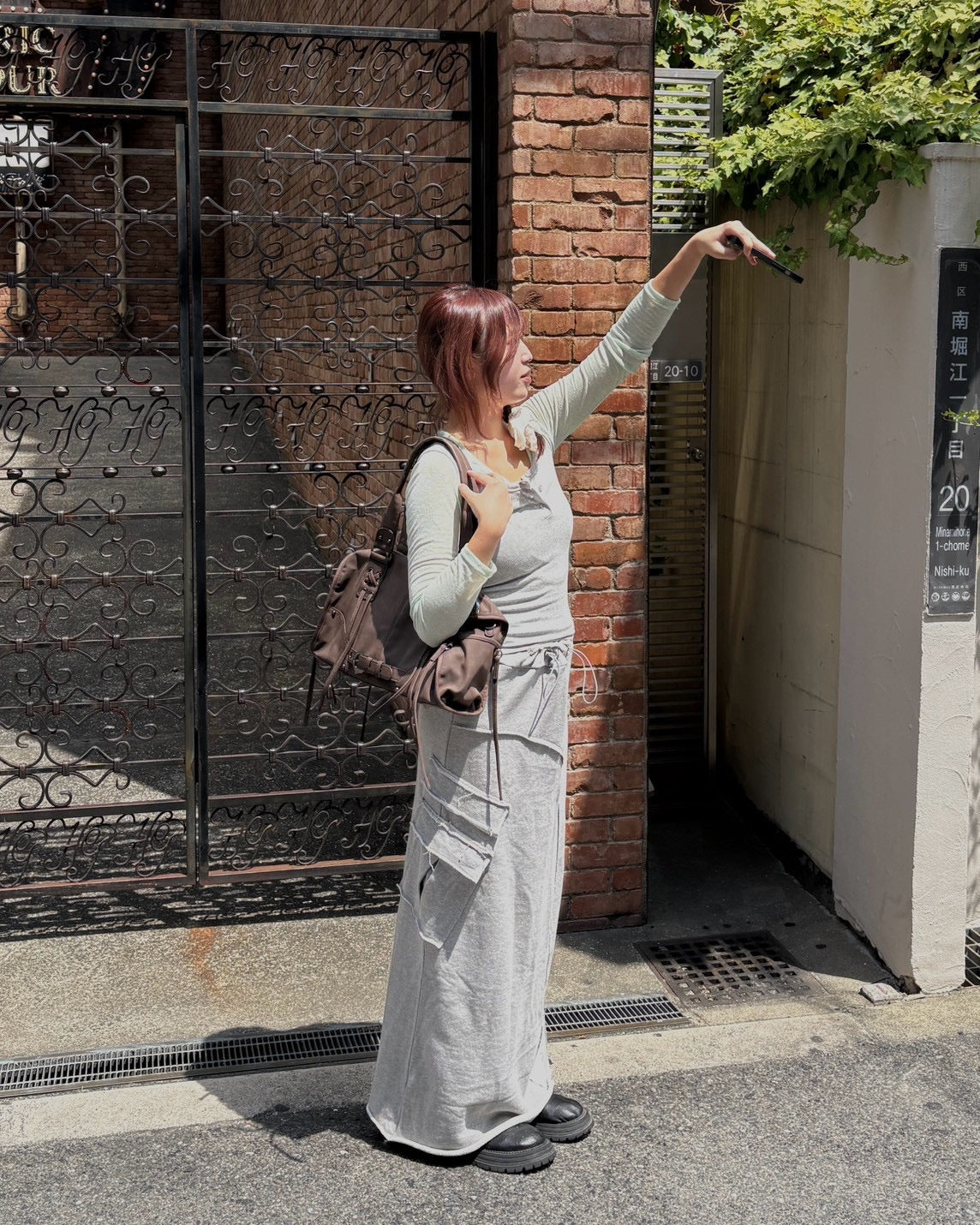 受注制【OaKS】reverse design sweat long skirt (2color)