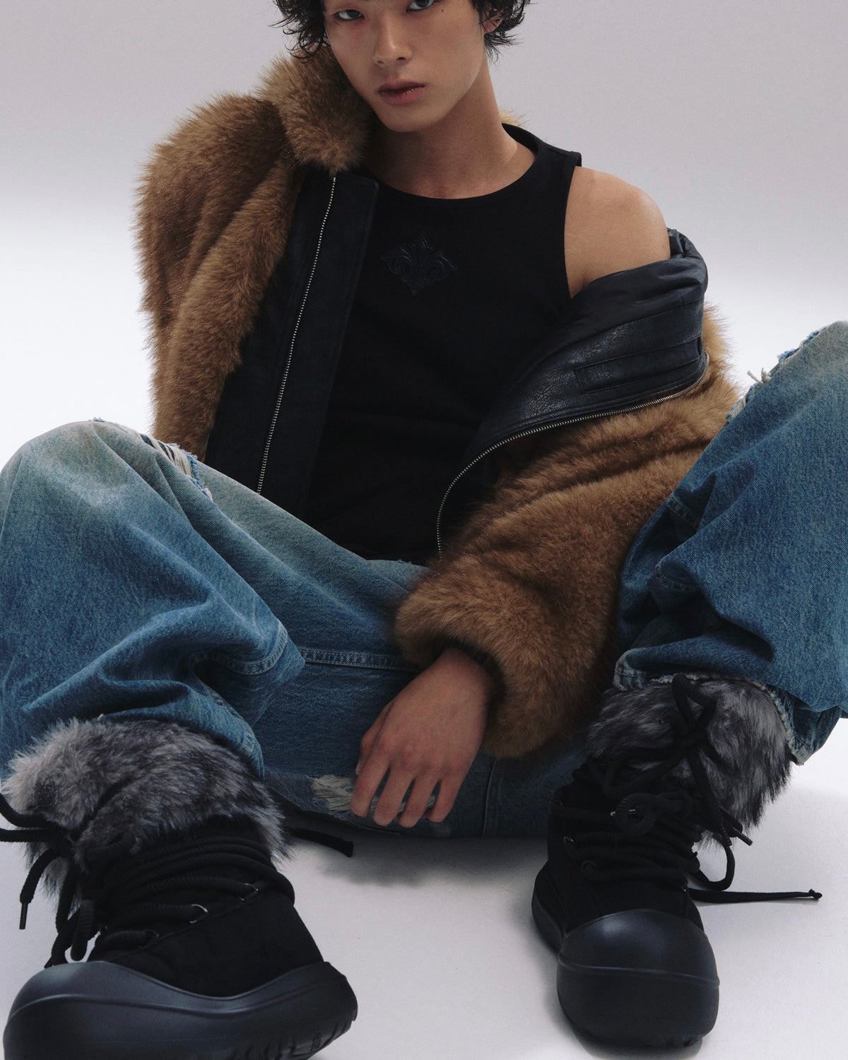 【LECYTO】Skadi Rope Fur Boots