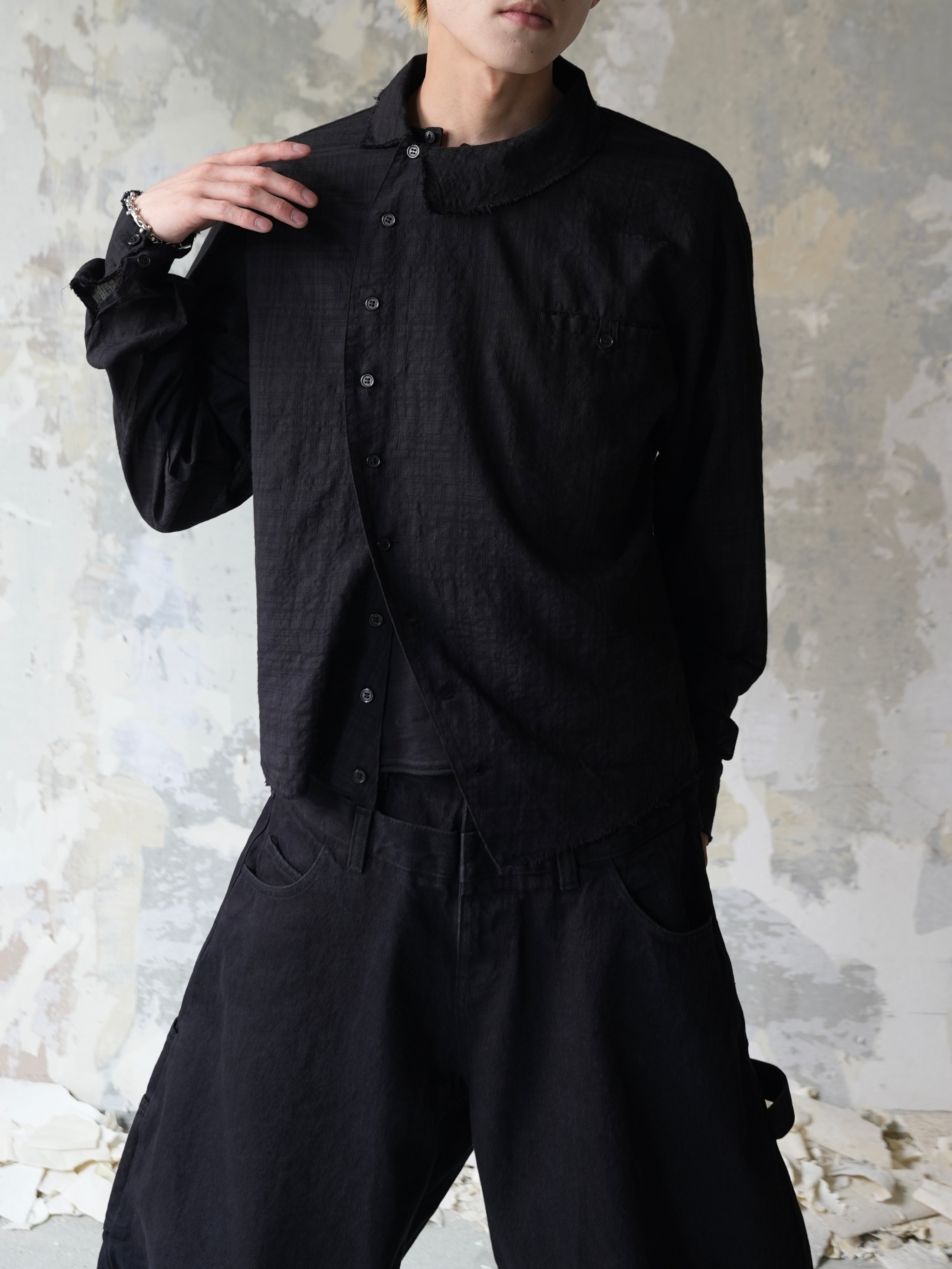 【Lee fi Ne】完売品 Offset sheer check shirt Lee fi Ne】Offset Sheer Check Shirt – PRESSING WEB SHOP