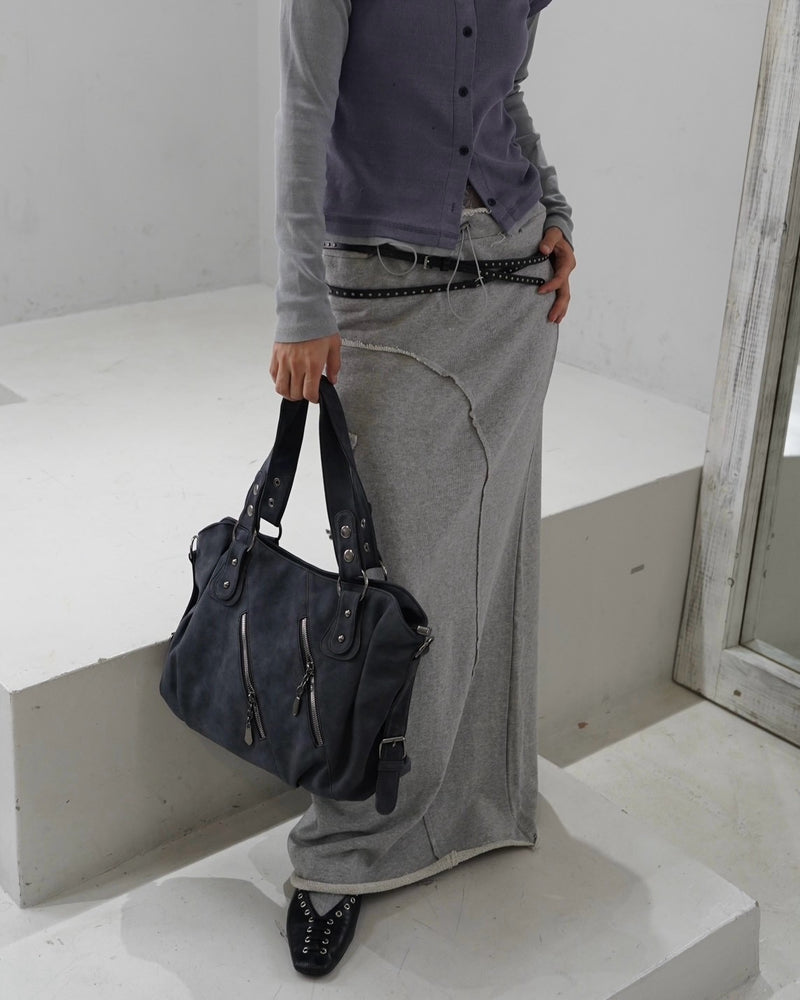 受注制【OaKS】reverse design sweat long skirt (2color)