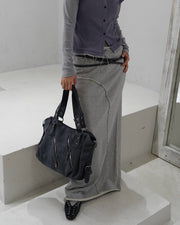 受注制【OaKS】reverse design sweat long skirt (2color)