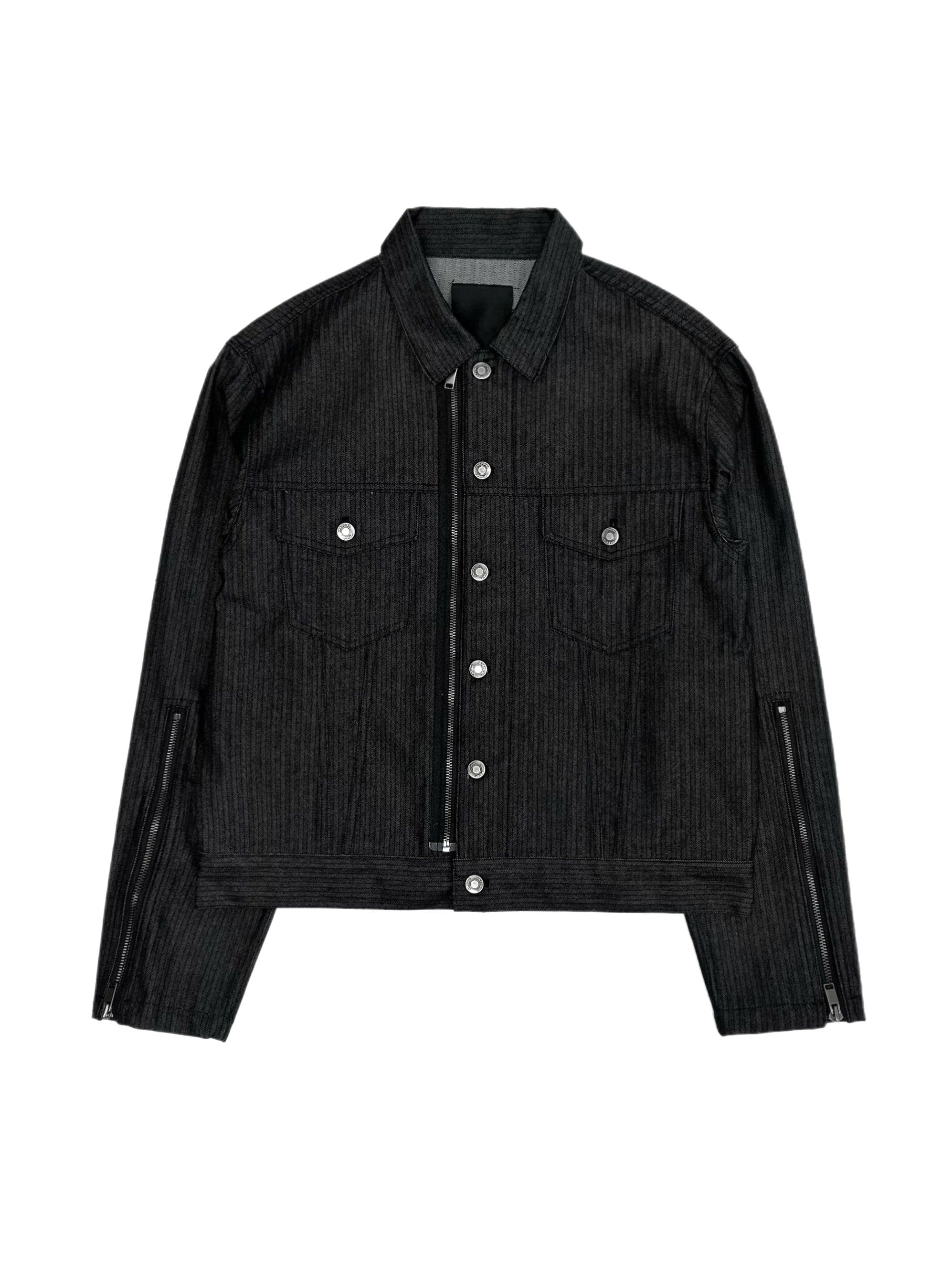 4/10 20:00発売 受注制【Chikashitsu +】non fade denim trucker jacket (2color)