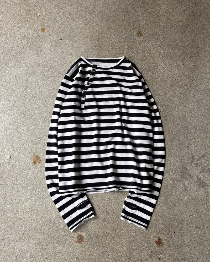 【Lee fi Ne】Offset Henley LS Tee