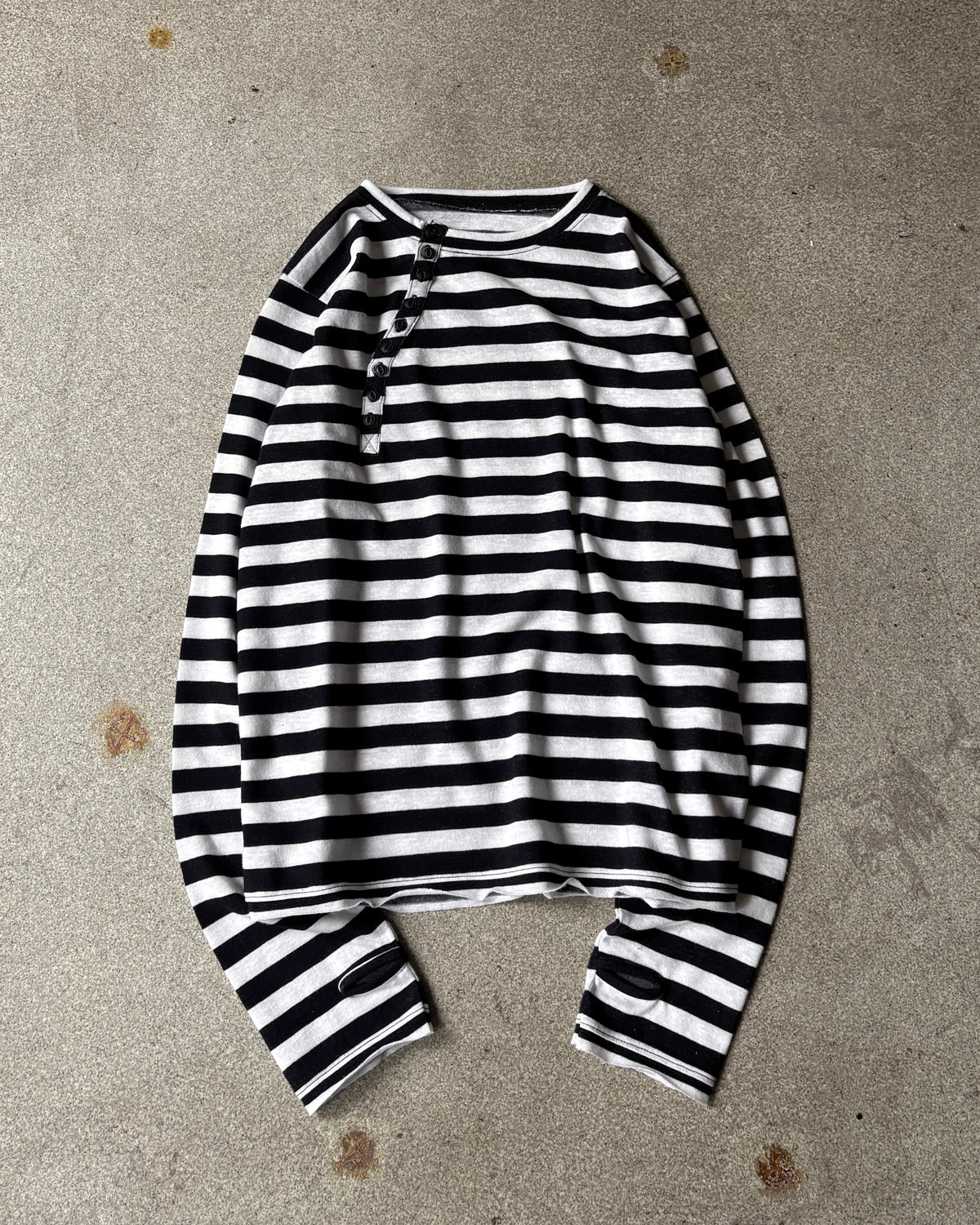 【Lee fi Ne】Offset Henley LS Tee