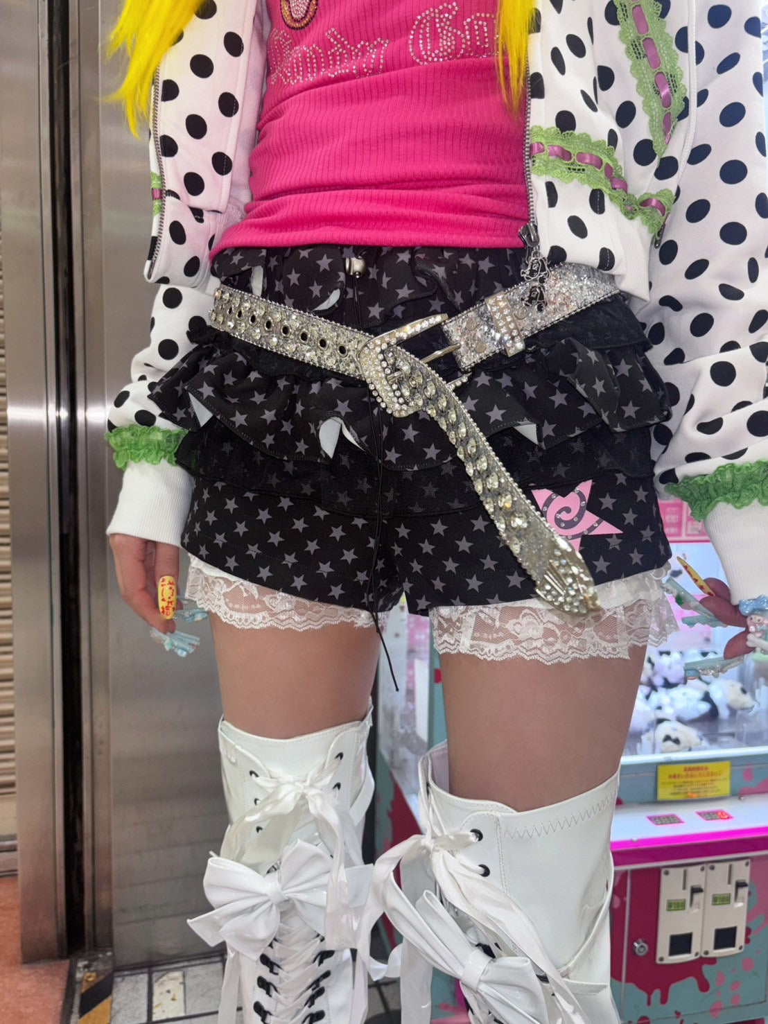 【Never mind the XU】star print skirt pants (3color)