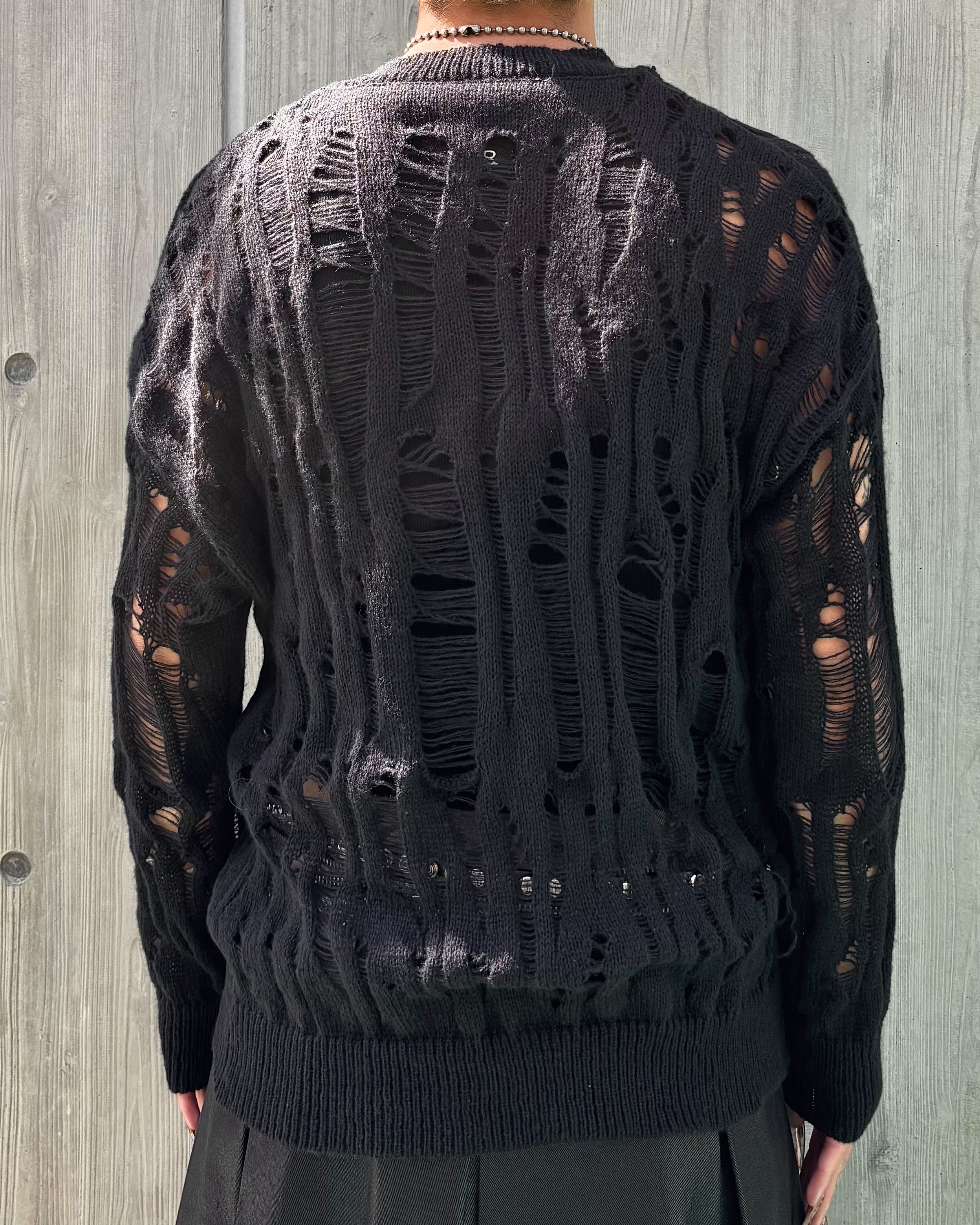 国際配送【Never mind the XU】damage loose knit