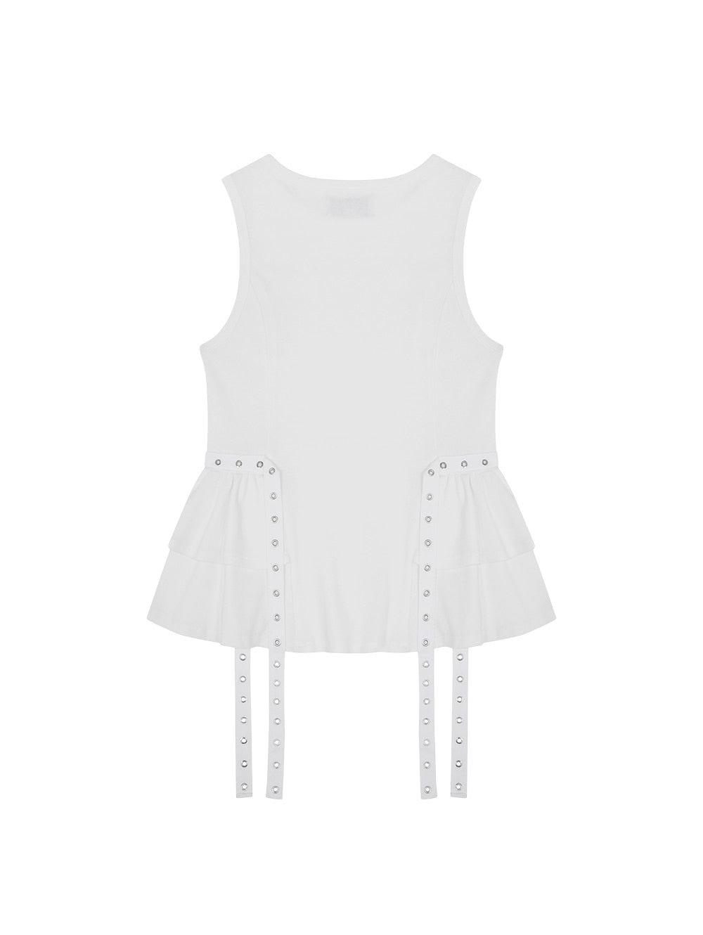 6/8 21:00発売【TUOMIO】EYELET BELTED TANK TOP