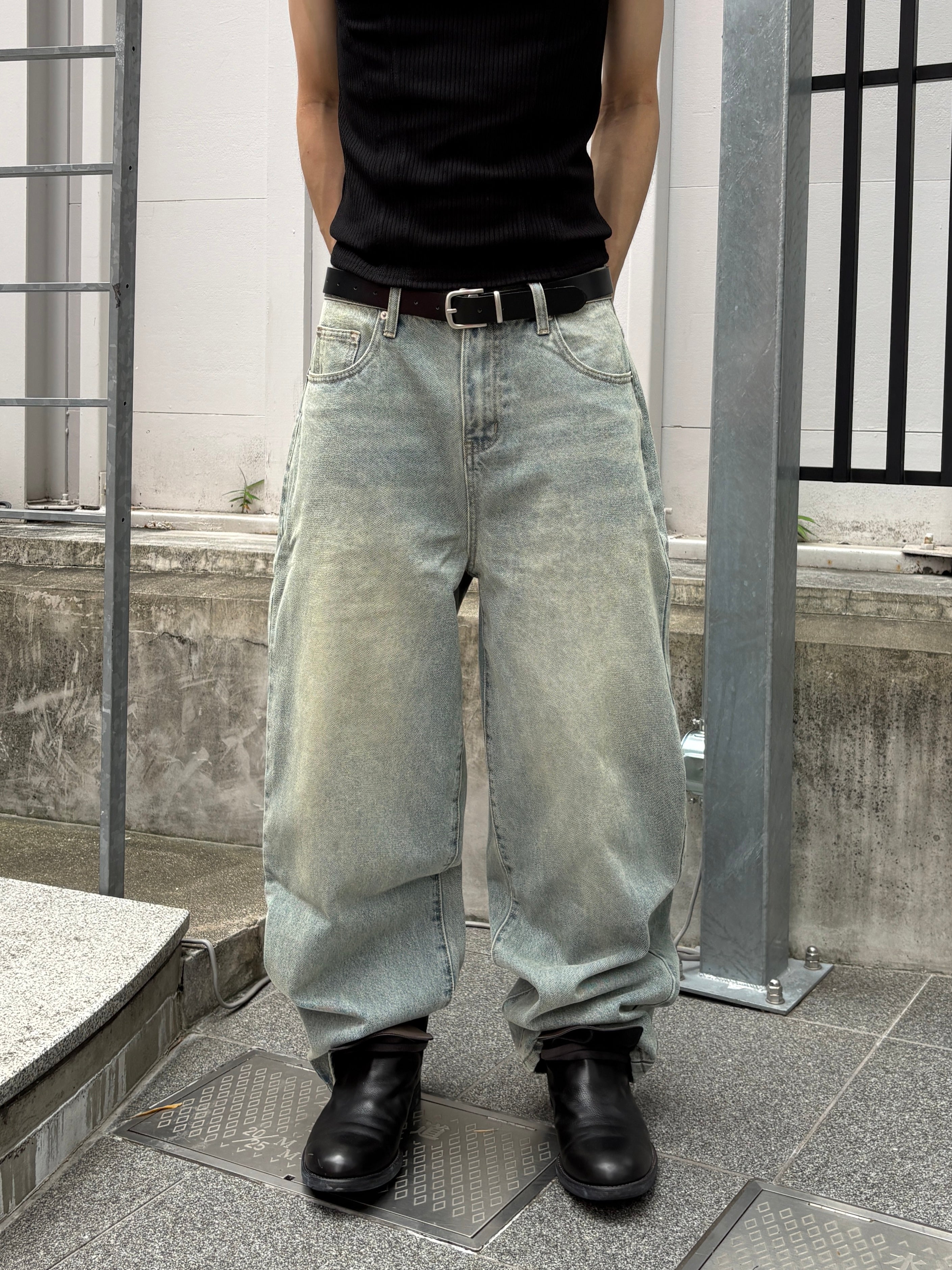 受注制【youll】basic leather belt (2color)