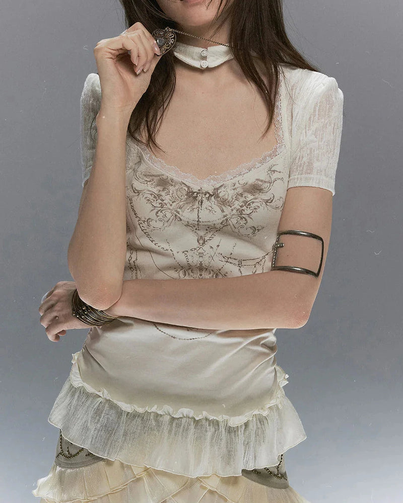 【Cest Nous】Butterfly bone top