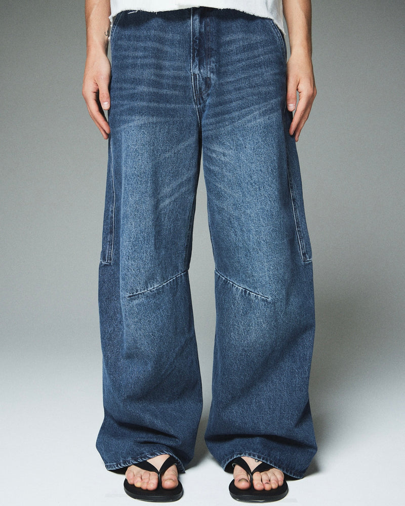 【CS】loose split cut denim pants