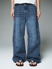 【CS】loose split cut denim pants